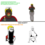 1_year_on_bald_men_with_glasses_website angry arm award badge big_breasts bikini bikinijak blond blood bloodshot_eyes blush breasts brown_skin clothes cope cope_projector_9000 cracked_teeth fat fatass female grey_pants hair hand meta:not_oc panties pawg projector red_eyes red_sclera seething series:pawgqueen subvariant:hunky_twink_sex_machine teeth tranny_artstyle transparent_background variant:alicia variant:soyak voluptuous white_skin wig yellow_teeth // 2148x2148 // 704.4KB