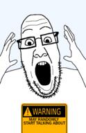 arm glasses hand open_mouth people's_populist_press soyjak stubble template text variant:ppp warning // 950x1474 // 76.1KB