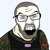 blue_eyes camouflage cloth clothes flag:russia looking_at_you soldier stubble teeth transparent_background variant:feraljak vest // 1025x1025 // 74.5KB