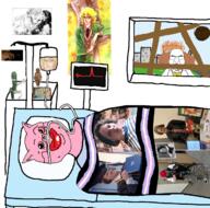 animal audrey_hale bald bong bowtie cat cat_ear claudine death destruction fire front_facing ftm gendou_pose glasses hospital intravenous_drip its_over jdc john_david_card large_mouth manga nasal_cannula objectsoy pickle_rick pooner poster pride_and_prejudice_(manga) shoujo subvariant:wholesome_soyjak sun text tranny trans_rights transgender_flag variant:cobson variant:gapejak venus_figurine // 1242x1230 // 1.4MB