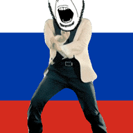 angry animated country dance flag flag:russia full_body gangnam_style glasses irl open_mouth russia soyjak stubble variant:cobson // 300x460 // 505.3KB