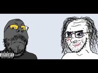 2soyjaks angry closed_mouth frown glasses hair music simon_says smile smug soot soot_colors soyjak soyjak_party stubble tranny variant:gapejak variant:soyak video // 640x480, 117.8s // 2.5MB