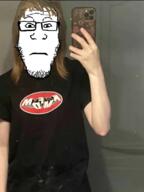 glasses neutral phone stubble subvariant:neutralplier variant:markiplier_soyjak white_skin yellow_hair // 418x556 // 212.0KB