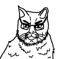 animal cat chud glasses stubble variant:catjak // 876x885 // 26.0KB