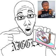ack big_lips big_nose burzum hanging nigger phone pointing solomon_henderson soyjak template tongue_out troon variant:bernd variant:solomon_holding_phone // 1488x1488 // 624.7KB