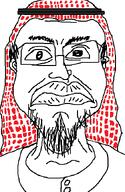 arab clothes glasses hat islam keffiyeh muslims stubble variant:dihjak white_background white_skin // 438x672 // 40.0KB