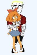 bowtie buff closed_mouth clothes ear female full_body glasses hair manlet mymy necktie ongezellig orange_hair orange_skin skirt sonnenrad soyjak subvariant:chudjak_front subvariant:unbotheredchud tshirt variant:chudjak vein yellow_hair // 1168x1701 // 457.1KB