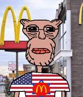 american_flag amerimutt arm closed_mouth glasses israel mcdonalds soyjak stubble variant:unknown // 212x246 // 65.9KB