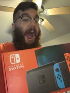beard buck_teeth glasses hair irl nintendo nintendo_switch open_mouth variant:buckteeth_soyjak video_game // 1242x1650 // 196.4KB