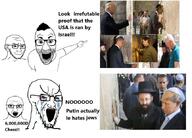 4soyjaks angry arm barack_obama bill_clinton bloodshot_eyes concerned crying donald_trump ear glasses hair hand judaism open_mouth soyjak stretched_mouth stubble subvariant:soyak_front text variant:el_perro_rabioso variant:soyak vladimir_putin // 860x619 // 95.6KB