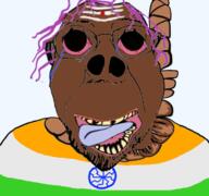 bindi deformed forehead_lines hindu hinduslop india indian indian_flag meta:tagme sonnenrad variant:bernd // 720x674 // 337.3KB