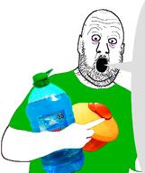 bald clothes eye_bags eyebags forehead_lines forehead_wrinkles holding_object meta:tagme open_mouth pointing soyjak_or_something speech_bubble_empty variant:unknown white_background // 568x676 // 135.6KB