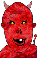 demon demon_horns devil_horns evil red_skin satan satanism tail transparent_background variant:vlodson yellow_eyes // 640x1011 // 780.1KB