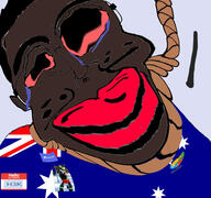 H3K_(namefag) ack autism bloodshot_eyes crying discord distorted flag:australia furry hello_my_name_is_(sticker) jartycuck name_tag rope slopjak subvariant:chudjak_front subvariant:jartycuck suicide variant:chudjak // 1920x1798 // 1.1MB