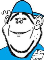 cap clothes cool ear hair hat merge smile soyjak stubble text variant:impish_soyak_ears variant:ishish_soyak_ears // 380x512 // 77.9KB