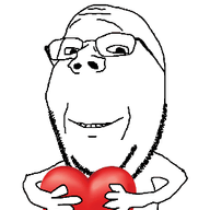 animated arm byonbyon fast glasses hand heart holding_heart holding_object poyopoyo smile soyjak stubble subvariant:wholesome_soyjak variant:gapejak // 265x400 // 188.8KB
