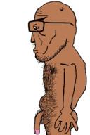 arm ass bbc beard bloodshot_eyes chest_hair euromutt glasses hair leg meta:pornographic_content naked nipple nsfw penis pubes rule34 shitskin side_profile subvariant:euromutt testicles variant:markiplier_soyjak // 448x674 // 57.9KB