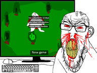 2soyjaks bald blood bloodshot_eyes dead desk ear glasses looking_at_you project_zomboid stubble subvariant:feralrage text transparent_background tree variant:bernd variant:feraljak vein video_game yellow_teeth // 800x600 // 53.2KB