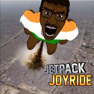 flying gaping_mouth glasses india indian indian_flag jetpack_joyride pajeet poop subvariant:el_perro_chud variant:el_perro_rabioso yelling // 1024x1024 // 1.5MB