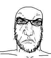 angry bald closed_mouth glasses punisher_face soyjak stubble template variant:a24_slowburn_soyjak white_background // 454x520 // 5.5KB