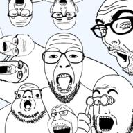 beard binoculars clothes flag glasses looking_at_you open_mouth soyjak variant:binocularjak variant:budgiejak variant:cookjak variant:fantajak variant:fenesjak variant:joejak variant:lengthson variant:patriotjak variant:pearjak // 1023x1023 // 85.9KB