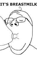 baby breastfeeding breasts closed_eyes closed_mouth glasses its_over nipple soyjak text variant:gapejak // 600x920 // 19.3KB