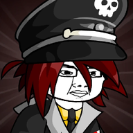 armband cap closed_mouth clothes epic_battle_fantasy glasses hair hat lance lips military_uniform nazism necktie niggers nose red_hair skull variant:chudjak // 600x600 // 213.8KB