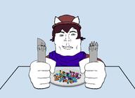 a10_eyes aryan cat_ear fork jimbo_(namefag) jimbo_(user) knife meta:namefags niko_(oneshot) oneshot pill pills plate subvariant:sprokejak subvariant:terrence table variant:alicia // 1650x1200 // 259.6KB
