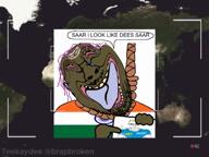 Astrofene_(namefag) Pheromosa ack arm bindi black_skin brown_skin brown_troonjak bug clothes coprophagia country countrywar cow_urine crimean_tatar ear eating flag flag:crimean_tatar flag:india forehead_lines glasses hair hand hanging hat hindu hinduism hinduu holding_object holding_poop holding_sign india indian ip irl_background map meta:Not_OC mumbai mustache open_mouth pajeet poojeet poop queen_of_spades retard retarded rope shitskin slopjak slug smile soyjak speech_bubble stubble subvariant:hindflea subvariant:muscular_chud swastika tongue tracing_ip turban variant:bernd variant:chudjak variant:impish_soyak_ears variant:markiplier_soyjak variant:meximutt yellow_teeth // 640x480, 35.8s // 1.8MB