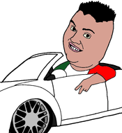 brap car driving flag:mexico hair peace_sign tan_skin variant:meximutt variant:newbugatti yellow_eyes // 710x780 // 58.0KB