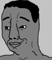 chudgunner grey_skin hair happy npc siivagunner smile soyjak variant:chudjak // 640x734 // 14.2KB