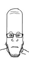 closed_mouth glasses large_forehead looking_at_you neutral soyjak stubble subvariant:neutralplier variant:markiplier_soyjak // 2400x4800 // 989.4KB