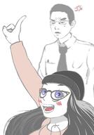 avengers beanie blush brown_shirt chud clothes eyelashes girl glasses hair hat necktie nentendo_switch soy soylent soylent_(cacao) teeth variant:chudjak variant:soytan video_game videogame videogames white_background white_skin woman // 2976x4252 // 1.0MB