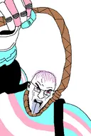 ack angry bald crying ear eyebrows eyes flag:transgender_pride_flag glasses necklace nose open_mouth pink_hair power_armor rope soyjak stubble teeth teeth_showing tongue tongue_out tranny transgender_flag variant:dawnson video_game warhammer warhammer_40k // 800x1200 // 335.2KB