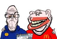 arm award beard closed_mouth clothes contacts doctor ear european european_union flag flag:european_union friendship glasses half_open_mouth hand happy mcdonalds most_obsessed_faggot_award mutt red_eyes shitskin skin_cream smile smug star_(symbol) stubble subvariant:euromutt subvariant:impish_amerimutt sweater trend:aryan trollface variant:chudjak variant:impish_soyak_ears variant:markiplier_soyjak // 1312x912 // 112.6KB