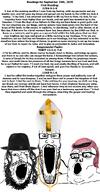 2025 3soyjaks beard bible bible_quote bible_verse bread christian_cross christianity clothes demon ezra_(bible) ezra_9:5 ezra_9:6 ezra_9:7 ezra_9:8 ezra_9:9 food gape glasses god hades hair hat heaven iran islam israel jerusalem jewish_nose jews judea luke_(bible) luke_9:1 luke_9:2 luke_9:3 luke_9:4 luke_9:5 luke_9:6 muslims necklace open_mouth original_content payos persia priest september september_24 soyjak soyjak_trio stubble teeth text tobit_(bible) tobit_13:2 tobit_13:3 tobit_13:4 tobit_13:7 tobit_13:8 variant:gapejak variant:markiplier_soyjak variant:tony_soprano_soyjak wordswordswords // 828x1583 // 375.8KB