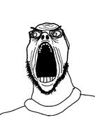 angry beard eyes glasses nose rage shocked teeth teeth_showing variant:longjak wrinkles // 667x943 // 46.4KB