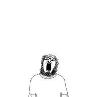 animated arm beard glasses looking_down mustache nipple open_mouth poyopoyo soyjak variant:ignatius zoomzoom // 351x400 // 552.7KB