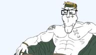 aryan blond chad euromutt italy longobard medieval muscles sitting subvariant:euromutt tattoo visigoth // 2000x1154 // 116.0KB