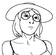 clothes female glasses hair half-open_eyes hat neutral subvariant:female_cobson sundress variant:cobson woman // 541x527 // 13.6KB