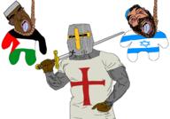 NOTACOUNTRYWARIAMJUSTBORED brown christianity cross crusade hanging israel jewish_nose muscular_male palestine sword variant:bernd variant:chudjak variant:cobson // 2161x1511 // 905.4KB