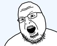 glasses open_mouth soyjak stubble template transparent_background variant:shotjak // 1668x1356 // 42.6KB