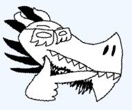 artist:crimsonvoidhydra1488 closed_mouth horn sharp_teeth spike spikes thinking variant:dragonjak // 324x270 // 6.3KB