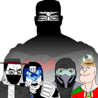 5soyjaks armor artist:trevor bandage blond blue_eyes brazil buff clothes dunchenman_(user) epx7fclhdrp_(namefag) flag:rio_grande_do_sul gaucho glasses green_skin grey_shirt grin hat iris mask meta:namefags meta:tagme mortal_kombat name_tag ninja red_eyes rio_grande_do_sul scar smoke(mortal_kombat) subvariant:brazilaryan subvariant:brazilmutt subvariant:lawrence subvariant:muscular_chud_side transparent_background trevor(user) uniform variant:chudjak variant:feraljak variant:markiplier_soyjak variant:meximutt warrior-z_(user) // 2167x2167 // 1.3MB