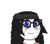 blue_eyes clothes concerned female glasses hair sweating variant:soytan // 436x382 // 16.6KB