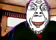 ack angry blood bloodshot_eyes chud glasses hair open_mouth pink_skin seething soyjak stubble the_sopranos total_tranny_death tranny troon variant:bernd variant:chudjak variant:cobson variant:feraljak video // 448x320, 12.5s // 1.7MB