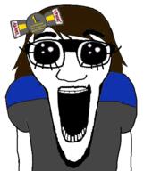 badge bow distorted eyelashes genderbend jake jakparty_soy jill subvariant:el_perro_loco // 788x941 // 329.7KB