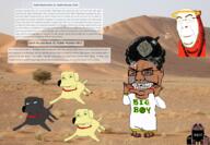 allah angel arabic_text biting blood blue_eyes bomb brown_eyes brown_skin charlie_hebdo clenched_teeth collar demon desert dog green_eyes hadith halo irl_background islam map_(pedophile) mask muhammad muslims pedophile quran robe sandals subvariant:big-boy subvariant:hornyson subvariant:nucob variant:bernd variant:chudjak variant:cobson // 2641x1831 // 3.8MB