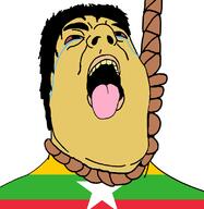 asian burma crying death myanmar noose open_mouth red_eyes tongue variant:hydejak yellow_skin // 778x800 // 66.7KB