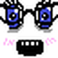 32x32 face female glasses meta:emoji_event meta:emoticon pixel_art smile variant:soytan // 32x32 // 233